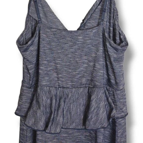 Max Studio Tshirt Maxi Dress Navy White VNeck Spaghetti Straps Sz S - Picture 4 of 10